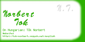 norbert tok business card